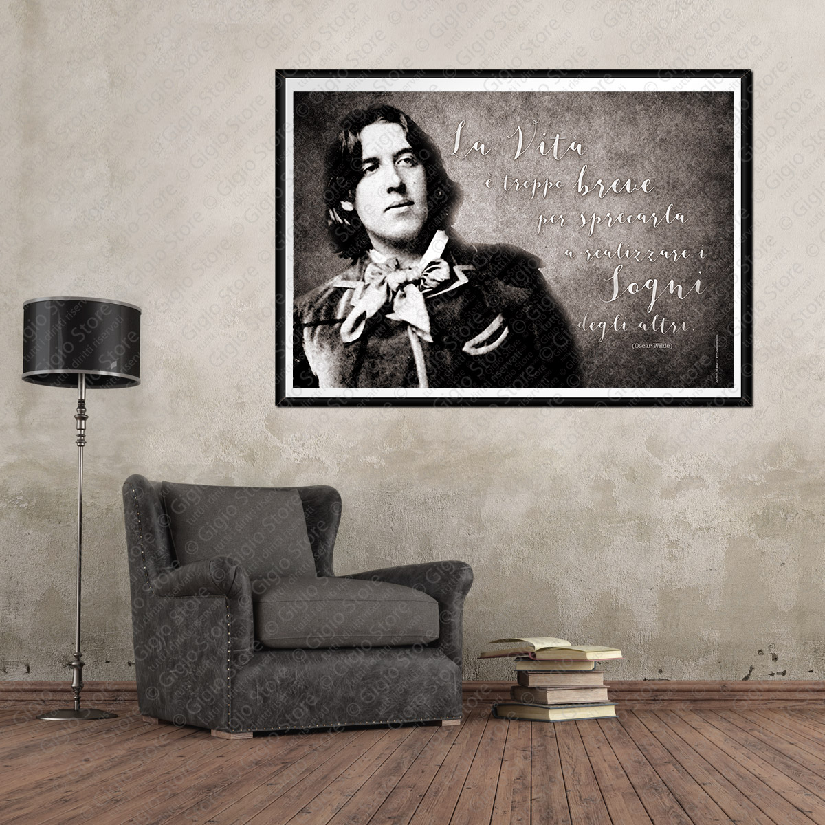 La vita è troppo breve per sprecarla a realizzare i sogni degli altri Poster Adesivi Muro Pareti Frasi citazioni Oscar Wilde