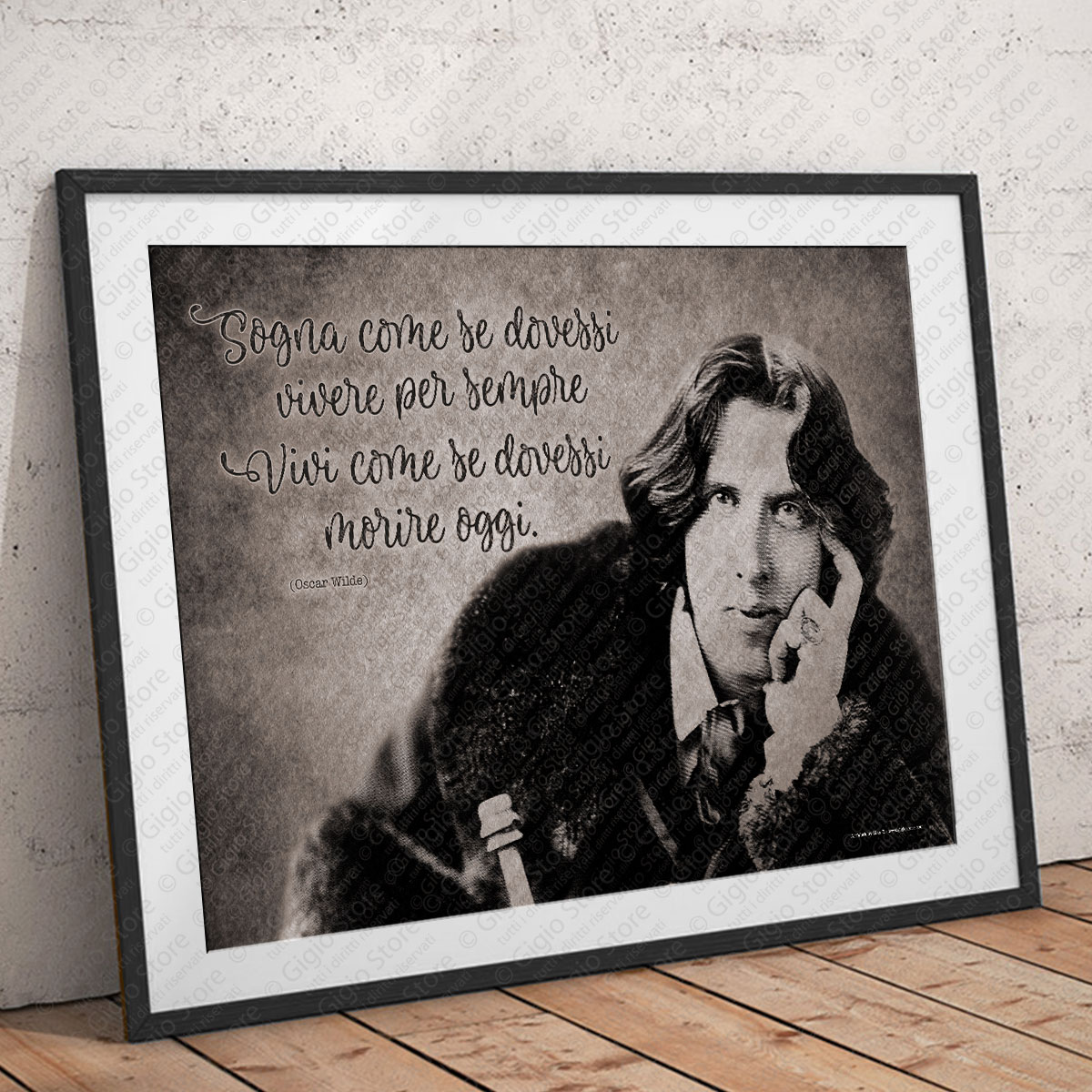 Sogna come se dovessi vivere per sempre, vivi come se dovessi morire oggi Poster Adesivi Muro Pareti Frasi citazioni Oscar Wilde