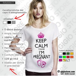 magliette premaman prenatal, magliette premaman online, maglietta premaman con piedini, magliette keep calm, maglie gravidanza