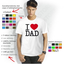 magliette i love papà, festa del papà regali, festa del papà magliette, magliette personalizzate, t shirt festa del papà