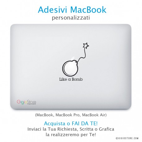 adesivi macbook, adesivi macbook pro, adesivi macbook air, adesivi macbook personalizzati, MacBook Decal, MacBook Stickers