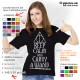 Maglietta Keep Calm and Carry a Wand, Magliette Keep Calm Harry Potter, magliette keep calm personalizzate