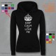 Felpe Keep Calm Donna, Felpe Keep Calm and Love Me, Felpa Donna con Cappuccio, Felpa Donna Nera, Keep Calm Hoodies