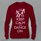 Felpa Keep Calm and Dance, Felpa Donna, Felpa Rossa, Felpe Gruppi Danza, Crea la Tua Felpa Personalizzata