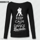 Felpa Keep Calm and Dance Bachata, felpa keep calm and dance, felpa keep calm and dance on, Felpa nera