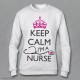 Felpa Keep Calm I'm a Nurse, Felpe keep calm, felpe keep calm personalizzate, felpe personalizzate donna, felpa bianca
