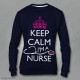 Felpa Keep Calm I'm a Nurse, Felpe keep calm, felpe keep calm personalizzate, felpe personalizzate donna, Felpa Blu