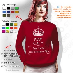 Crea Felpe keep calm Online, Personalizza Felpe keep calm, felpe donna keep calm, Felpa Personalizzata Keep Calm