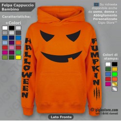 Festa Halloween, Felpe Personalizzate online, Magliette Halloween, Idee Regalo, Costumi Halloween, Felpa Bambino con Cappuccio