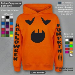 Festa Halloween, Felpe Personalizzate online, Magliette Halloween, Idee Regalo, Costumi Halloween, Felpa Bambino con Cappuccio