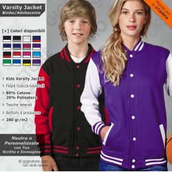 kids varsity jacket giacca college bambino felpe giacche baseball personalizzate felpa personalizzata stile college americano