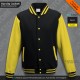 Felpe College Americani Kids Varsity Jacket Jet Black Sun Yellow Giacca Felpa Bambino tipo Baseball Nera Gialla Taglie Ragazzi