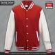giacca college personalizzata varsity jacket bambino americana felpe giacche baseball felpa stile americano Rossa Bianca