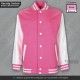 felpe giacche college varsity jacket personalizzata bambina giacca baseball americana felpa stile americano Rosa Bianca