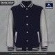 giacca college felpa bambino scuola americana felpe varsity jacket giacche baseball da bambino stile americano Blu Navy Grigia