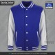 varsity jacket giacca college personalizzata bambino americana felpe giacche baseball felpa stile americano Blu Royal Bianca