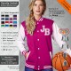 felpa college donna giubbino ragazza american letterman school giacca varsity baseball moda scuola personalizzata iniziali nome