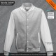 giacca in felpa college ragazzo baseball varsity colore heather grey grigio sport melange bianco taglia bimbo jacket bambino