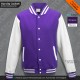 Giacche Baseball Bambino Felpa College Americano Viola Porpora Bianche Kids Varsity Jacket Purple White Giacca Moda Football