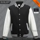 Giacche in Felpa Nera Bianca Giacca Varsity Boys Girls Baseball Jacket Jet Black White Felpe College Baby Taglia Bimbi bambino