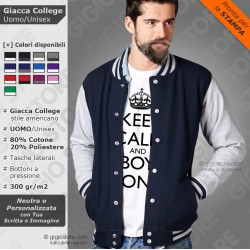 GIACCA COLLEGE Uomo Neutra o Personalizzata