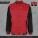 GIACCA COLLEGE Uomo Rossa Nera Giubbotto Felpa Baseball Varsity Jacket Kelly Fire Red Black Moda Football