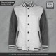 GIACCA COLLEGE Uomo Grigia Sport Carbone Melange Giubbotto Felpa Baseball Varsity Jacket Heather Grey Charcoal Moda Football