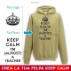 Keep Calm Creator Crea la tua Felpa Personalizzata Keep Calm con Testo e Logo a Tua Scelta