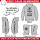 Crea la tua felpa personalizzata keep calm and con stampe divertenti