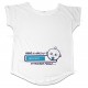 T-Shirt Premaman bianca Maglia Baby Loading barra caricamento azzurra bimbo in arrivo Maglietta Lunga Ampia Vestibilità