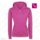 Felpa Personalizzata Donna con Cappuccio Fuchsia Fucsia Taglia XS S M L XL XXL Fruit of the Loom con tuo Logo Idee Regalo