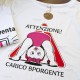 Idee Regalo Foto Maglia Premaman Bimbo a Bordo Carico Sporgente con Particolari colore Fucsia per la nascita di una femminuccia