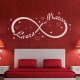 Wall Stickers Simbolo Infinito Adesivi Murali Amore Personalizzati con il tuo Nome per la decorazione della Tua Camera da Letto