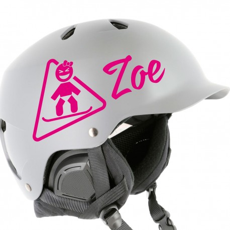 Adesivo Bimbo a Bordo Baby Rider on Board Casco Snowboard con Nome. Sticker Intagliato senza sfondo per decoro casco, auto moto