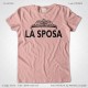 Magliette Matrimonio Addio al Nubilato La Sposa T-Shirt colore Rosa Chic Stampa Personalizzata Colore Nero Taglia XS-S-M-L-XL