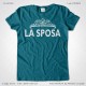 Magliette Matrimonio Addio al Nubilato La Sposa T-Shirt colore Blu Diva Stampa Personalizzata Colore Bianco Taglia XS-S-M-L-XL