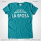 Magliette Matrimonio Addio al Nubilato La Sposa T-Shirt colore Tiffany Stampa Personalizzata Colore Bianco Taglia XS-S-M-L-XL