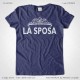 Magliette Matrimonio Addio al Nubilato La Sposa T-Shirt colore Indigo Stampa Personalizzata Colore Bianco Taglia XS-S-M-L-XL