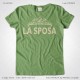 Magliette Matrimonio Addio Nubilato La Sposa T-Shirt colore Pistacchio Stampa Personalizzata Colore Crema Taglia XS-S-M-L-XL