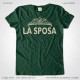 Magliette Matrimonio Addio Nubilato La Sposa T-Shirt colore Verde Bottiglia Stampa Colore Crema Taglia XS-S-M-L-XL-XXL