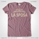 Magliette Matrimonio Addio Nubilato La Sposa T-Shirt colore Viola Vintage Stampa Personalizzata Colore Crema Taglia XS-S-M-L-XL