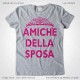 Magliette Amiche della Sposa Addio Nubilato T-Shirt Matrimonio Heather Gray Stampa Personalizzata Fucsia Taglia XS-S-M-L-XL-XXL