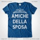 Magliette Amiche della Sposa Addio Nubilato T-Shirt Matrimonio Blu Royal Stampa Personalizzata Bianco Taglia XS-S-M-L-XL-XXL