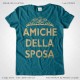 Magliette Amiche della Sposa Addio al Nubilato T-Shirt Matrimonio Colore Blu Diva Stampa Dorata Taglia XS-S-M-L-XL