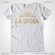 Magliette Sposa Addio al Nubilato T-Shirt Matrimonio colore Bianco Stampa Personalizzata Dorata Taglia XS-S-M-L-XL-XXL