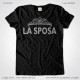 Magliette Sposa Addio al Nubilato T-Shirt Matrimonio colore Nero Stampa Personalizzata Argento Taglia XS-S-M-L-XL-XXL