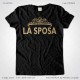 Magliette Sposa Addio al Nubilato T-Shirt Matrimonio colore Nero Stampa Personalizzata Dorata Taglia XS-S-M-L-XL-XXL