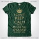 Magliette Addio Nubilato Keep Calm Sposa T-Shirt Matrimonio Colore Verde Bottiglia Stampa Dorata Taglia XS-S-M-L-XL-XXL