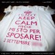 Maglietta Sposa, T-Shirt Matrimonio Keep Calm. Gigio Store propone Idee Regalo per Festeggiare l'Addio al Nubilato Compra Adesso