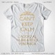 Magliette Keep Calm Addio Nubilato Amiche della Sposa T-Shirt Colore Bianco Stampa Dorata Taglia XS-S-M-L-XL-XXL